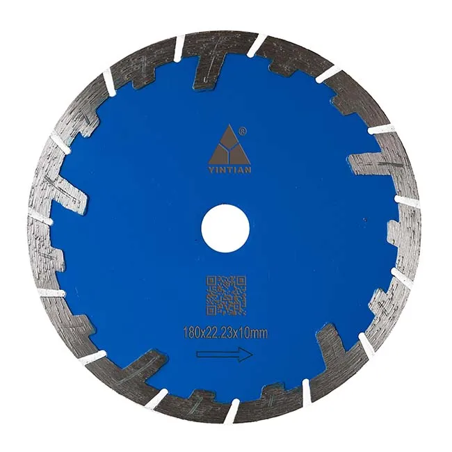 2023 YINTIAN High Quality 180mm 7Inch Protective Teeth Sintered Diamond Circular Saw Blade For Cut Granite Stone Cutting Disc
