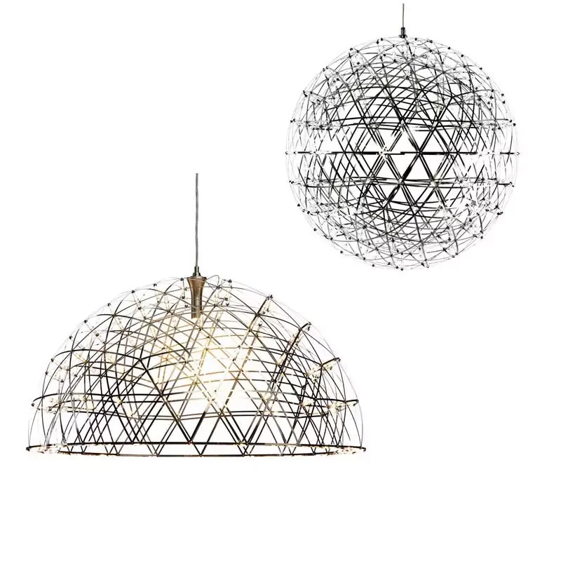 Hot Sale Modern Wedding Sparking Ball LED Pendant Lamp Golden Silver Black chandelier Star Fiber Optic Chrome Event Chandelier