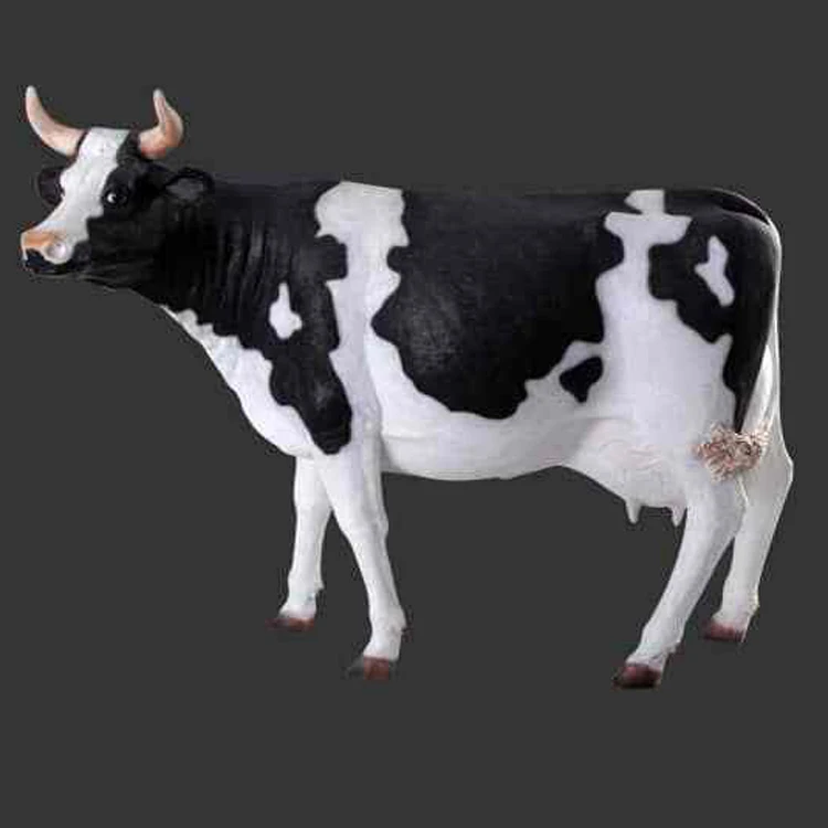 Cheap Factory Price polyresin life size plush adult cow statue