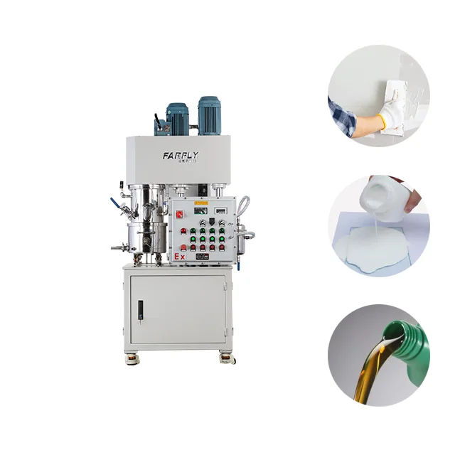 Lab small scale 2L FXDJ-2 Double Planetary Mixer with vacuum cover suitable for Adhesive Sealant Glue