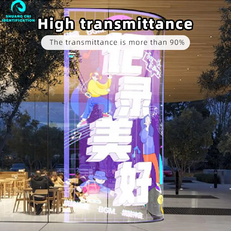 Transparent Led Display Film Led Screen Adhesive Super Slim Transparent Led Screen For Outdoor Indoor