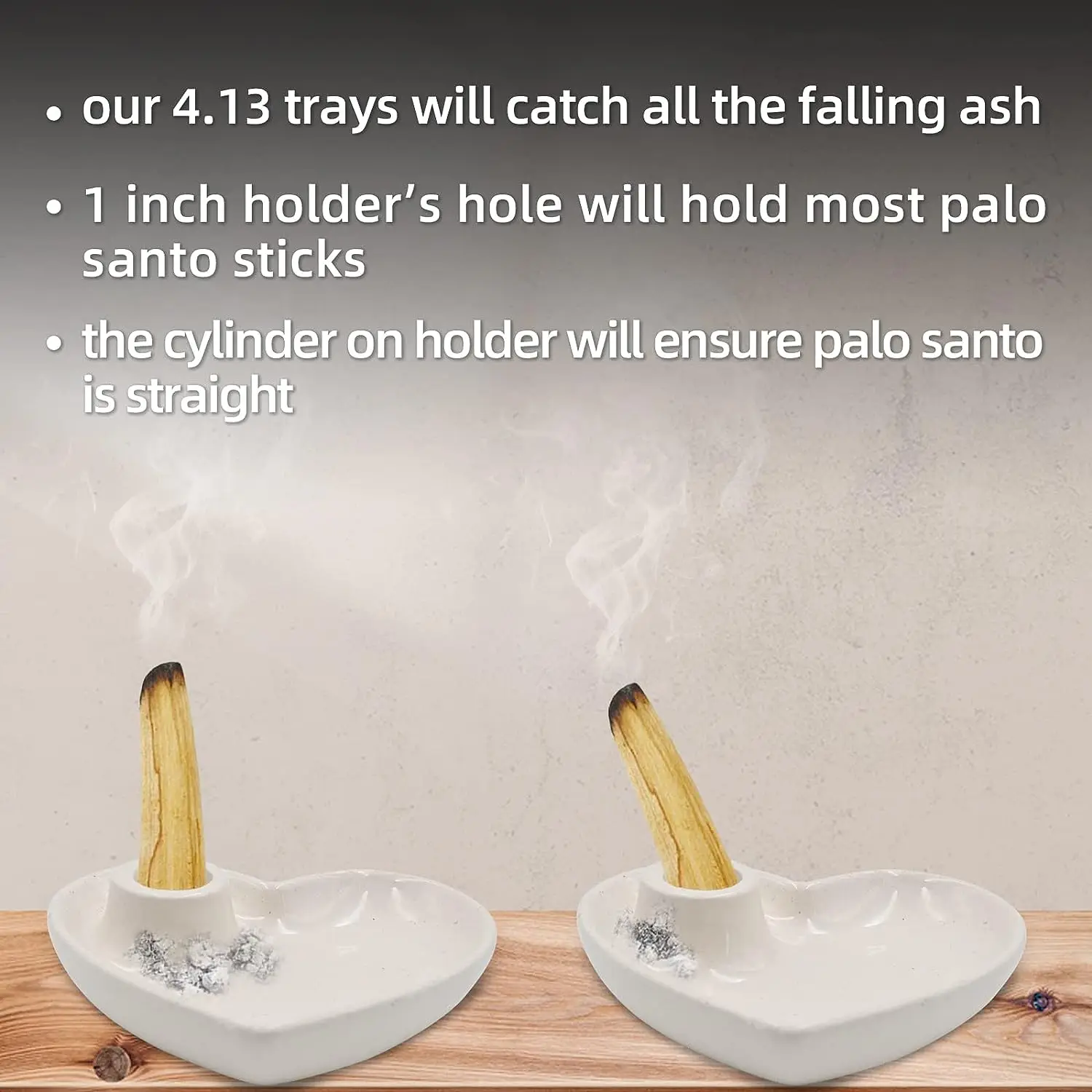 UOBOBO heart shape incense sage holder smudging bowl for sage or palo santo