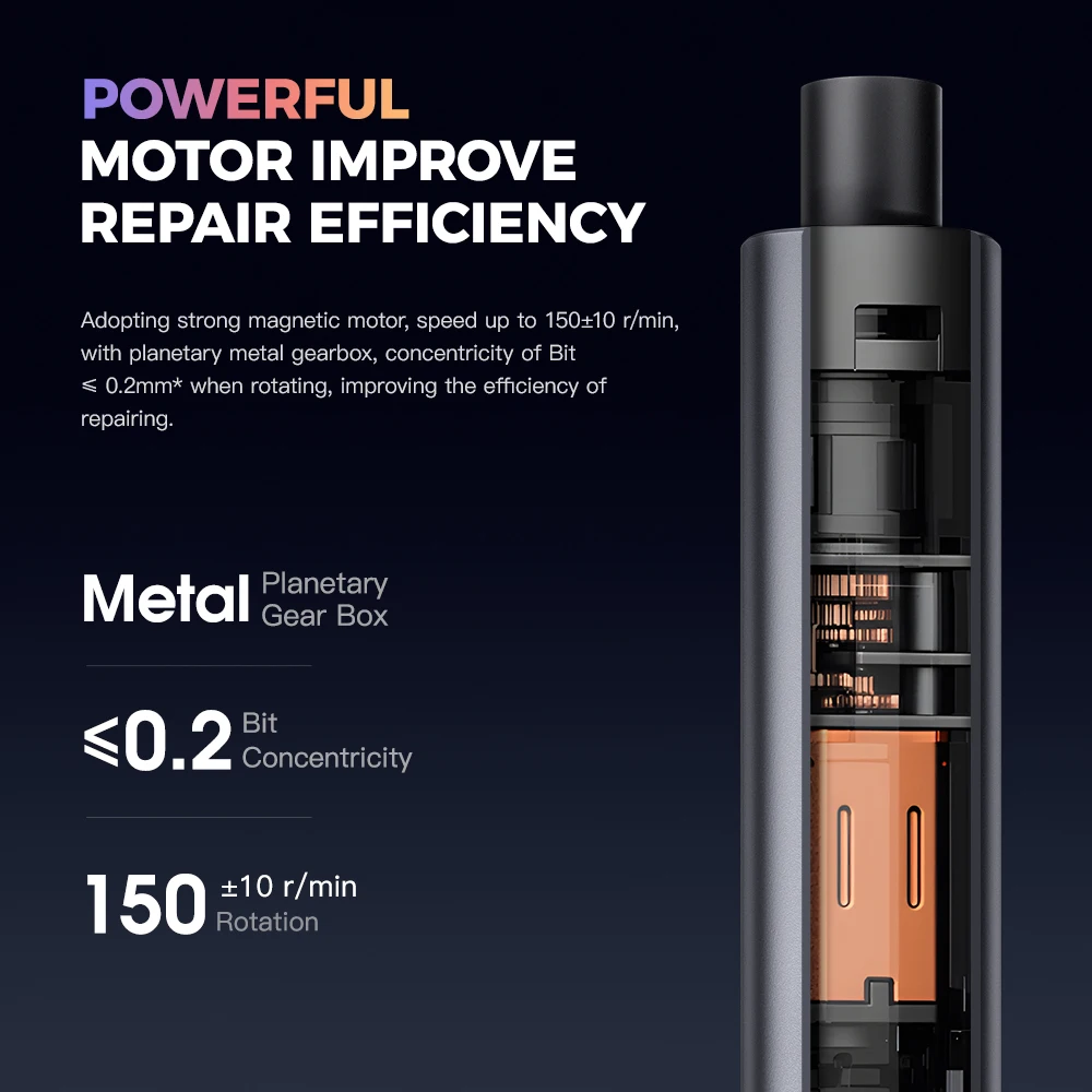 57-in-1 3.7V Mini Electric Magnetic Bit Storage 3 Torque Adjustments LED Display Electric Screwdriver Set for Electronics Phone