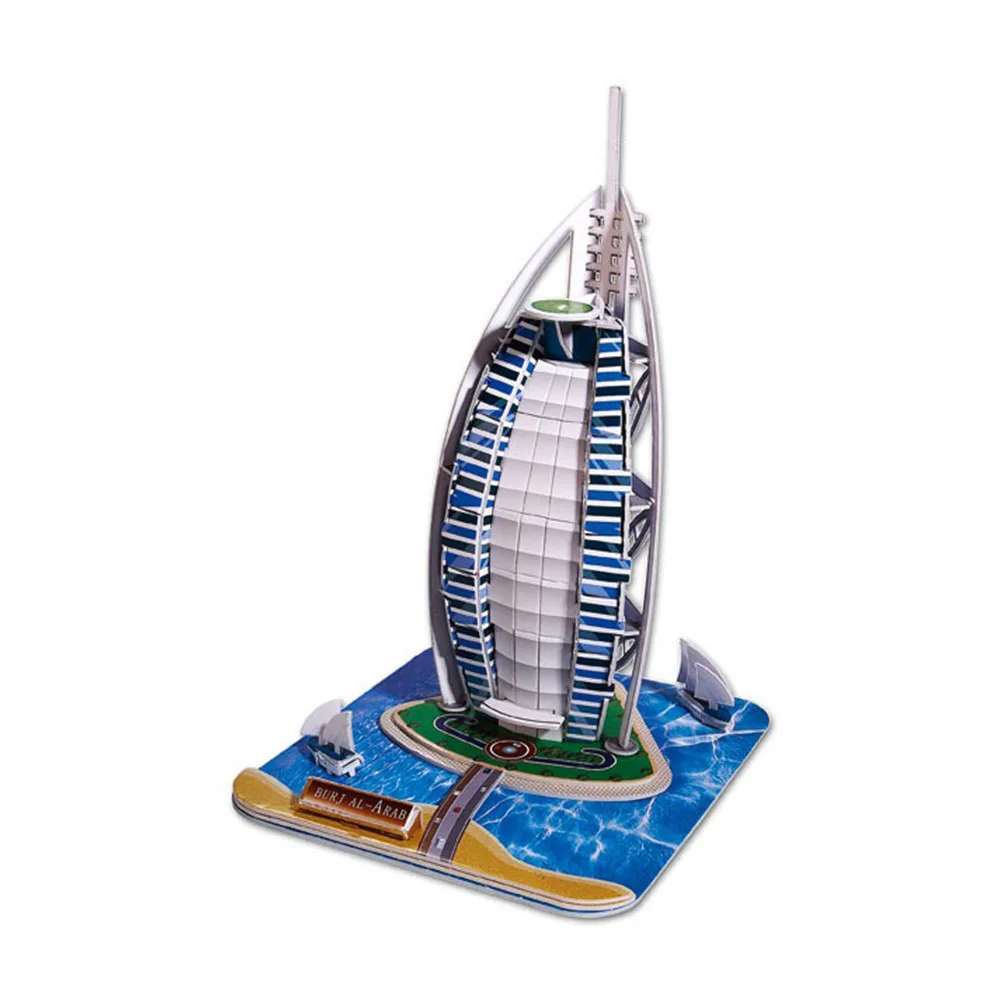 3D Famous Building Paper Foam Jigsaw Puzzle Burj Al Arab For Children
