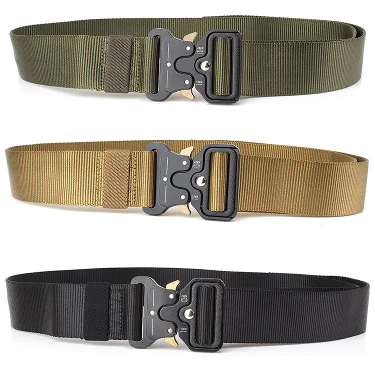 Tactical Belts Nylon litary Waist Belt with Metal Buckle Adjustable Hvy Duty Training Waist Belt Hunting Accessories
