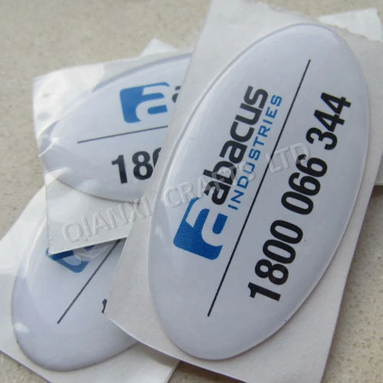 Пользовательская печать полиуретановая купольная 3d этикетка наклейка эпоксидная Поли