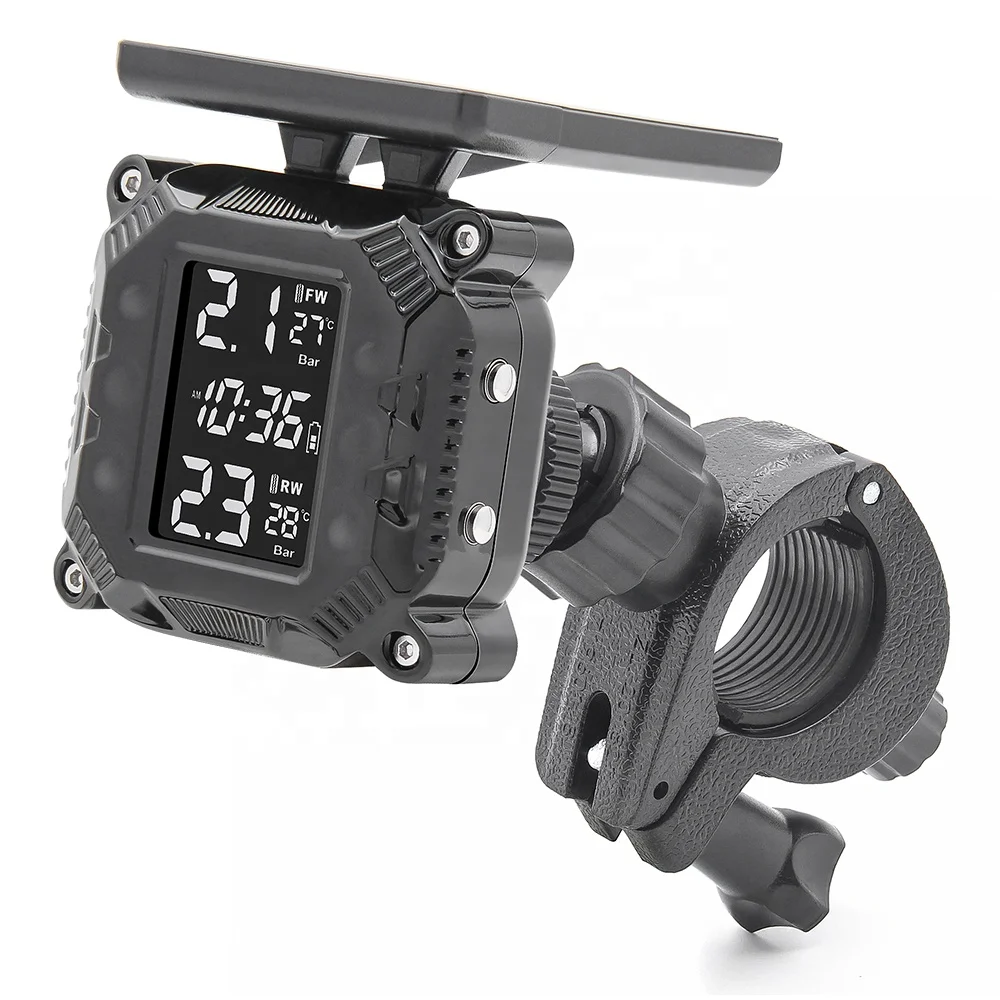 Система контроля давления в шинах мотоциклов TPMS внешние датчики на солнечной энергии охранная