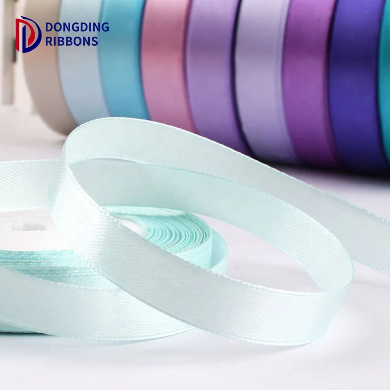 Hot Sale Wholesale Packing Colorful 25yard/roll Satin Ribbon in Stock Decoration Strip Ribbon for Gift Bag