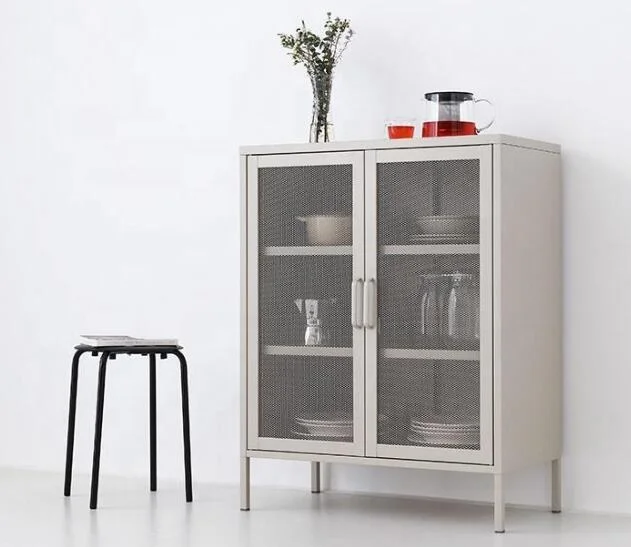 China Kitchen Cabinet Metal Chests With Net Door Cheap Cupboard For Living Room