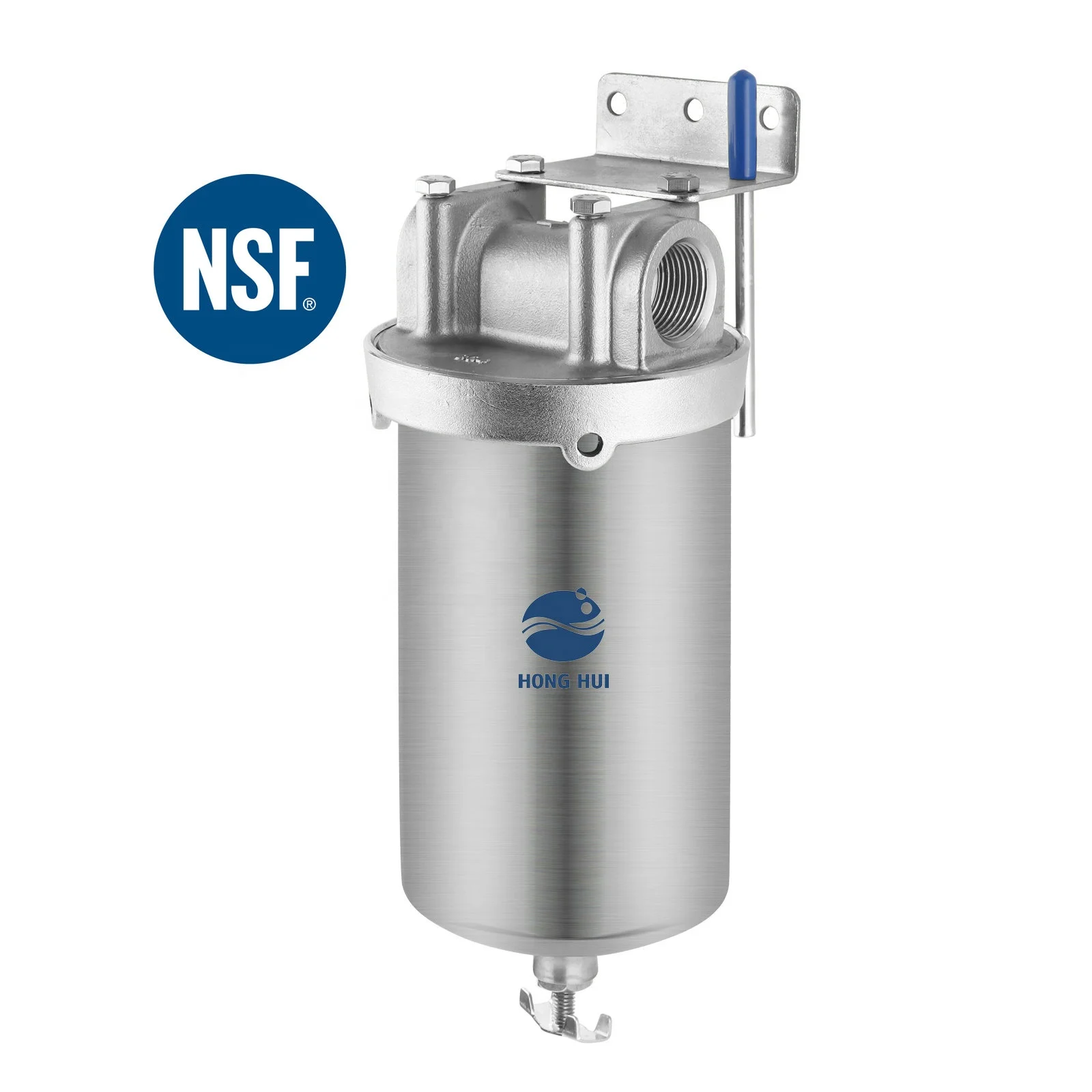 HONG HUI HN-5A NSF 5 Inch Filter Housing Whole House Water Filter Housing Stainless Steel Water Filter Housing