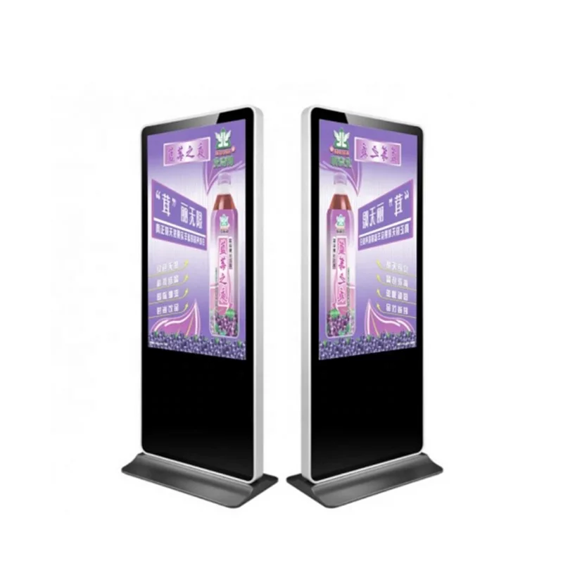 Digital signage manufacturer strong quality 32 43 50 55 inch LCD advertising display free standing indoor digital totem kiosk