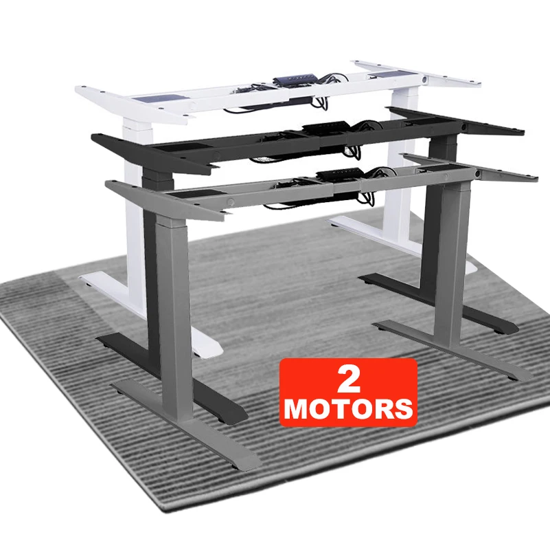 Wholesale Electronic Ergonomic Height Adjustable Table Base 2 Legs Sit to Stand Desk Dual Motor Standing Desk Frame