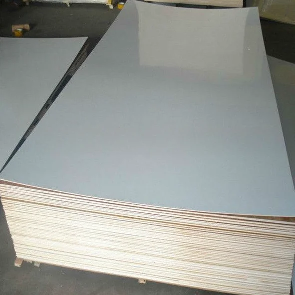 High gloss 1220x2440mm white color melamine plywood for furniture and cabinet