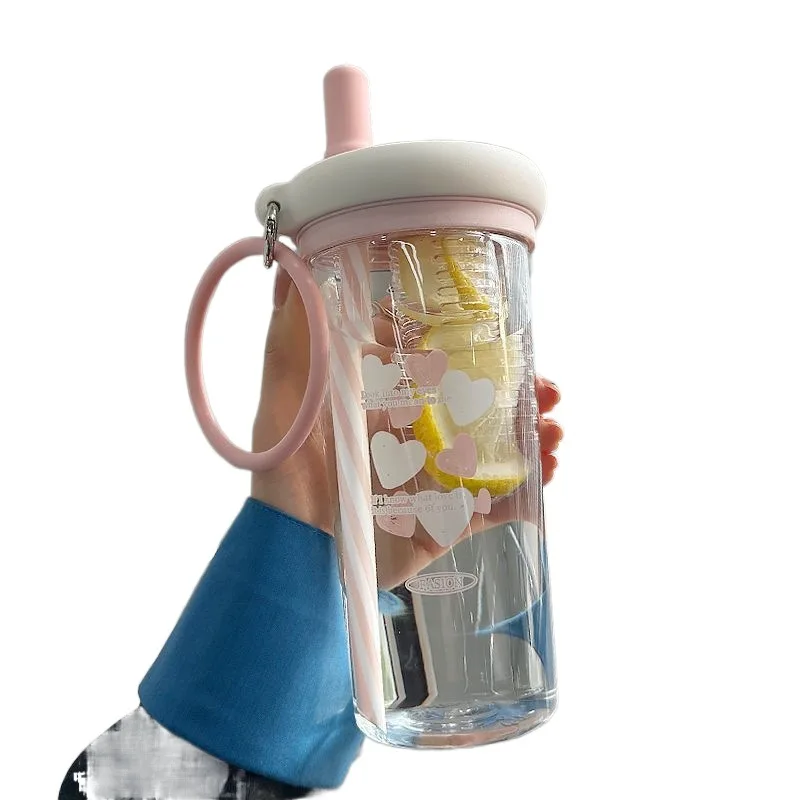 Portable Large-Capacity Luxury Water Bottle Sport Travel Tumbler Tea Plastic Cup With Tea Infuser Filter