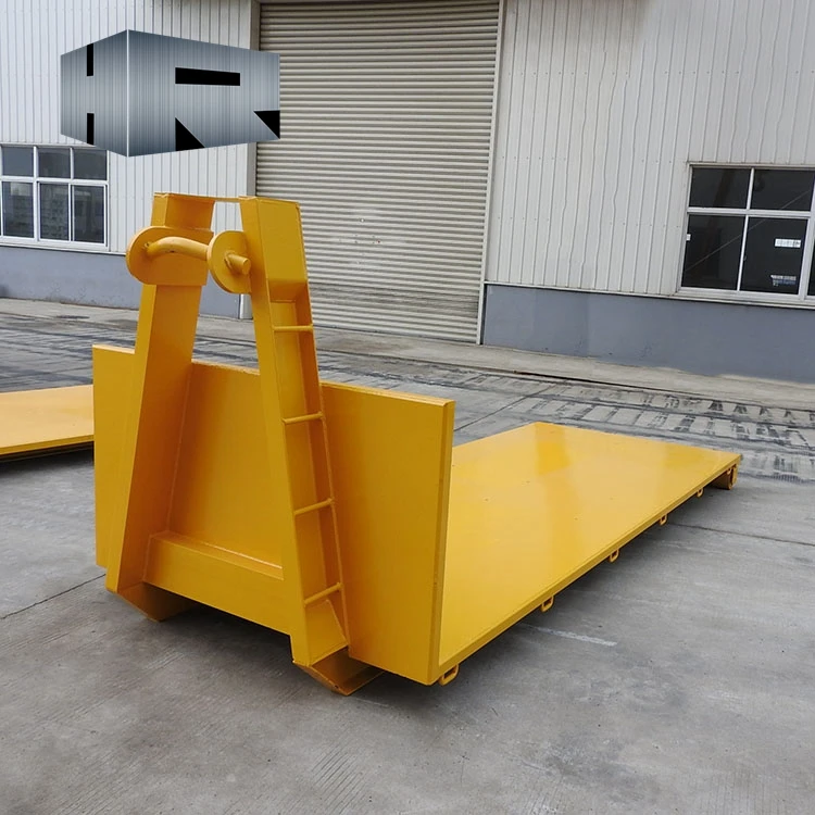 Skip container hook lift flatbed roll on roll off bin for transporting goods