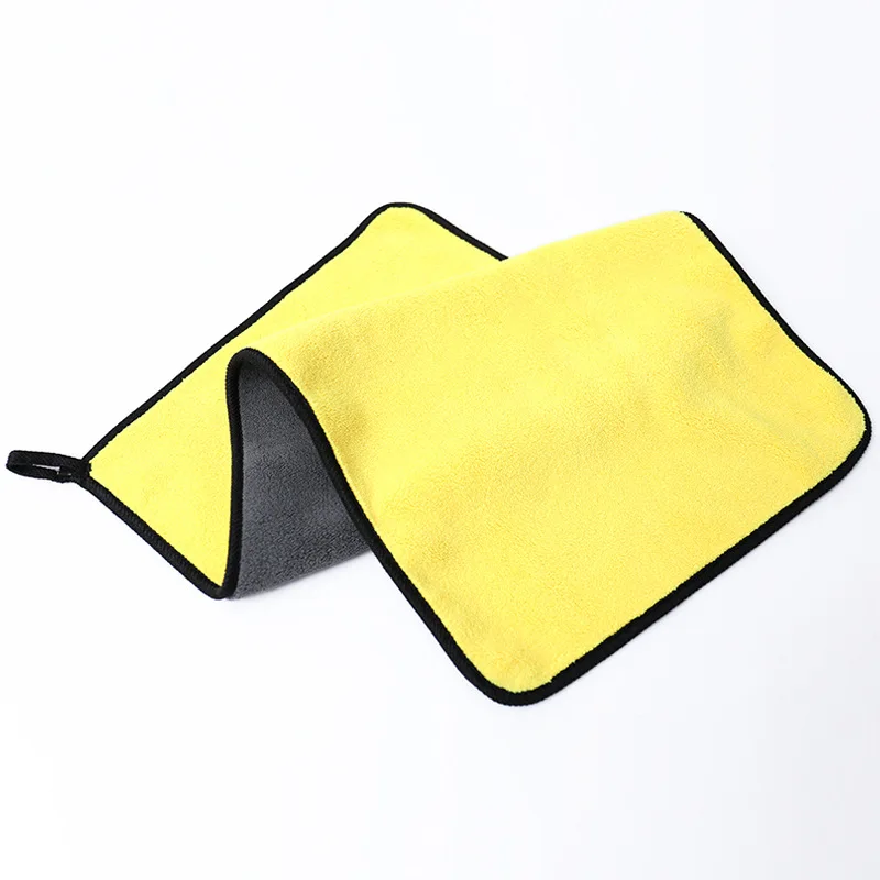 Factory Wholesale Car Drying Wash Detailing Buffing Polishing Towel with Plush Edge Microfiber car clean Cloth with custom logo