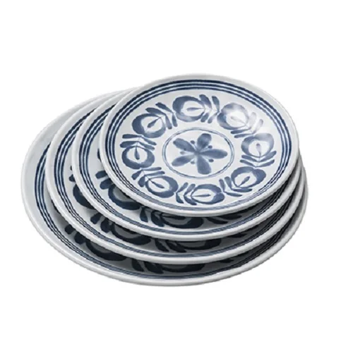 Wholesale Custom Logo round charger serving dish melamine dinner plates for restaurants