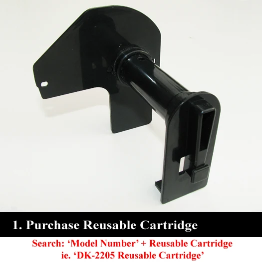 DK 22205 DK-22205 DK22205 2205 of reusable black plastic holder detachable Cartridge frame black plastic spool spindle