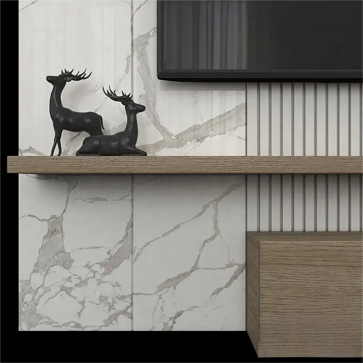 KEJIA Modern Design Living Room Cabinet Furniture Small Home Usage Wood MDF Wall Unit TV Cabinets With Drawer