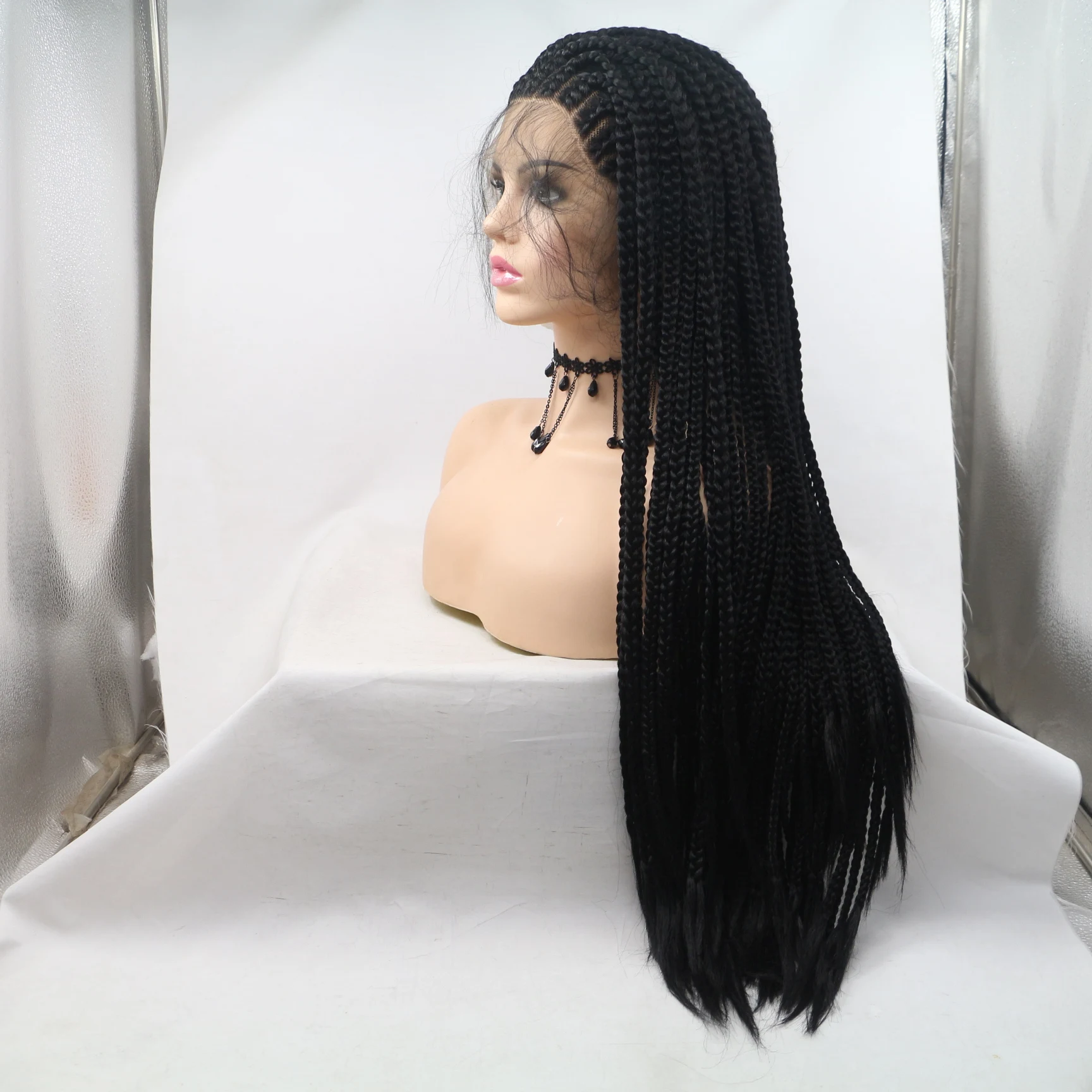 LINDAL H19 H20 glueless frontal synthetic wigs,gray synthetic blend hair wigs,full lace synthetic wigs for women