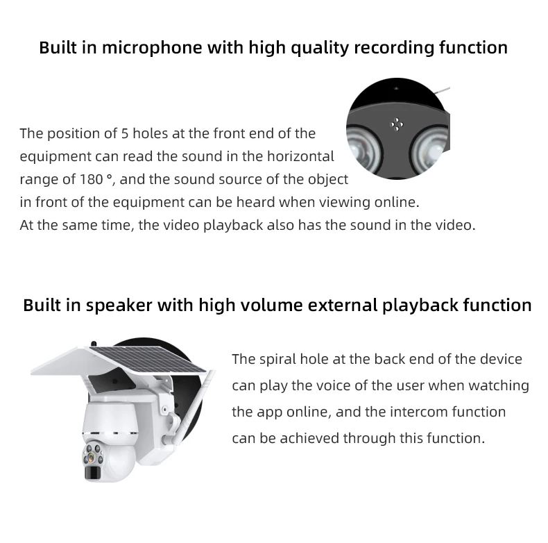 4g Outdoor House Solar Cameras Network Intelligence Solar Energy Camera Ptz Wireless 4g Sim Card PIR Human Detection