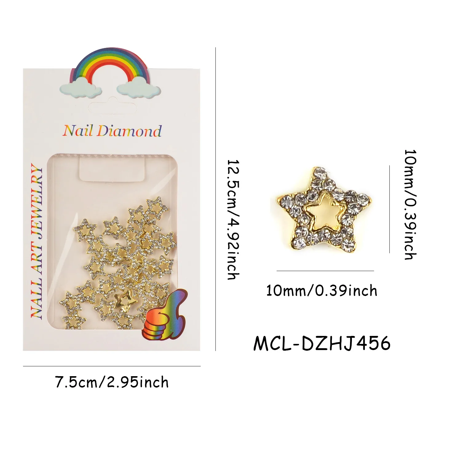 Star Shaped Nail  Charms  Designs Nail Art Flatback Rhinestone For Cute Nail  3D DIY Supplies