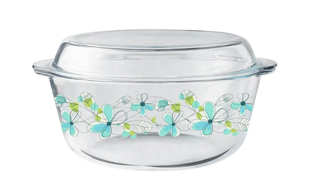 Hot selling transparent glass cooking pot with lid