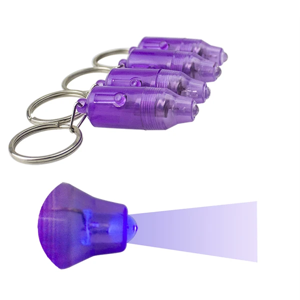 2020 new arrivals Custom logo bullet UV light led keychain,Wholesale cheap factory price promotion flashlight led key holder