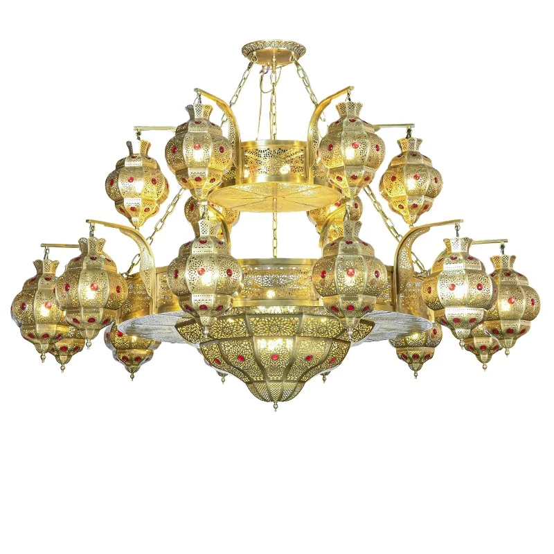 Деревянная светодиодная люстра