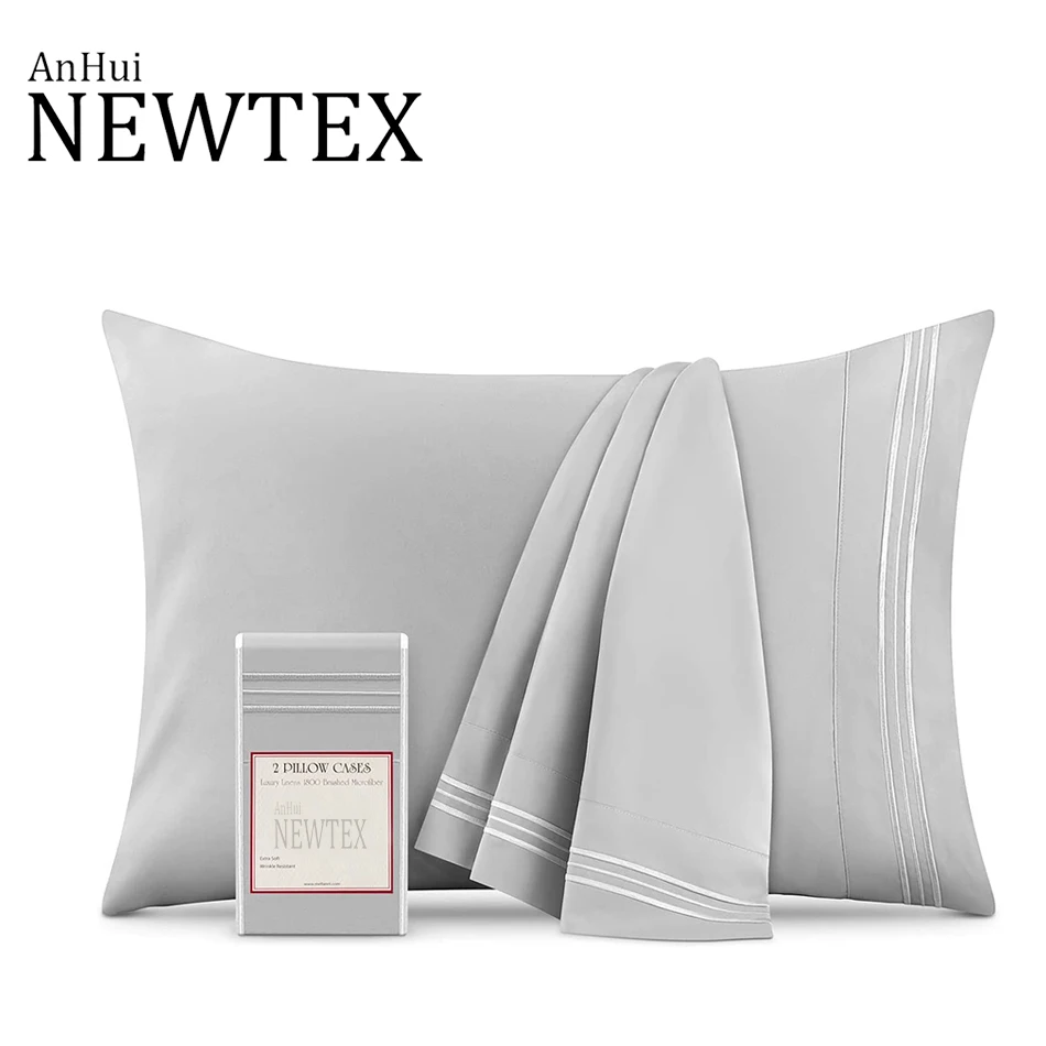High Quality Custom Microfiber Hilton Pillowcase Sublimation Embroidered Pillowcases