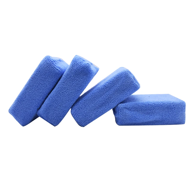 Wax Sponge Foam Pad Block Terry Microfiber Wax Applicator Sponge for Auto Detailing Polishing Buffing Cleaning