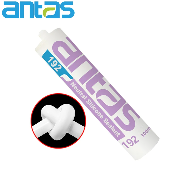 Antas 192 Excellent Elongation And Adhesion Quality Neutral Glass Glue Customized Color Silicone Sealant