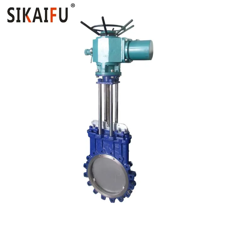 Stainless steel electric actuated knife gate valve
