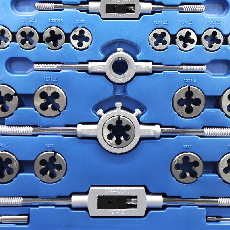 110 pcs tap and die set M3-M12 Alloy steel hand tool set for household