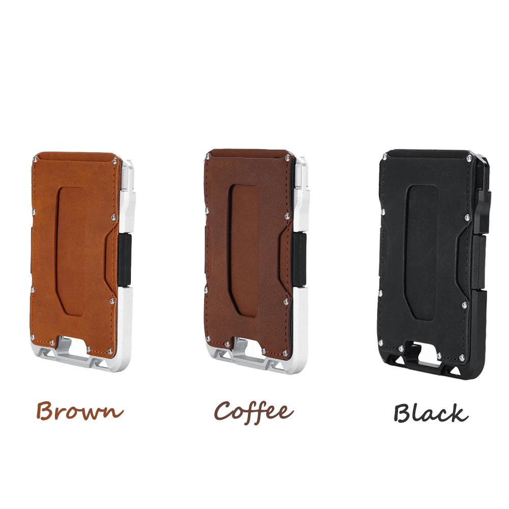 New Mini Metal Card Wallet Aluminum Alloy Credit holder Slim Women Men Travel RFID