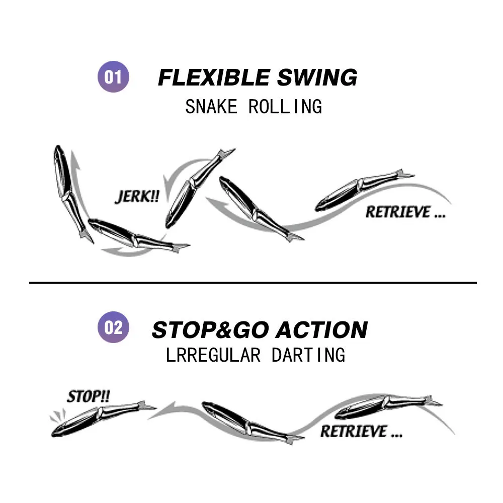 Top Right MJ503 66g 185mm Bass Hard Swimbait Glide Baits For Pike Bass Fishing Lure Pesca