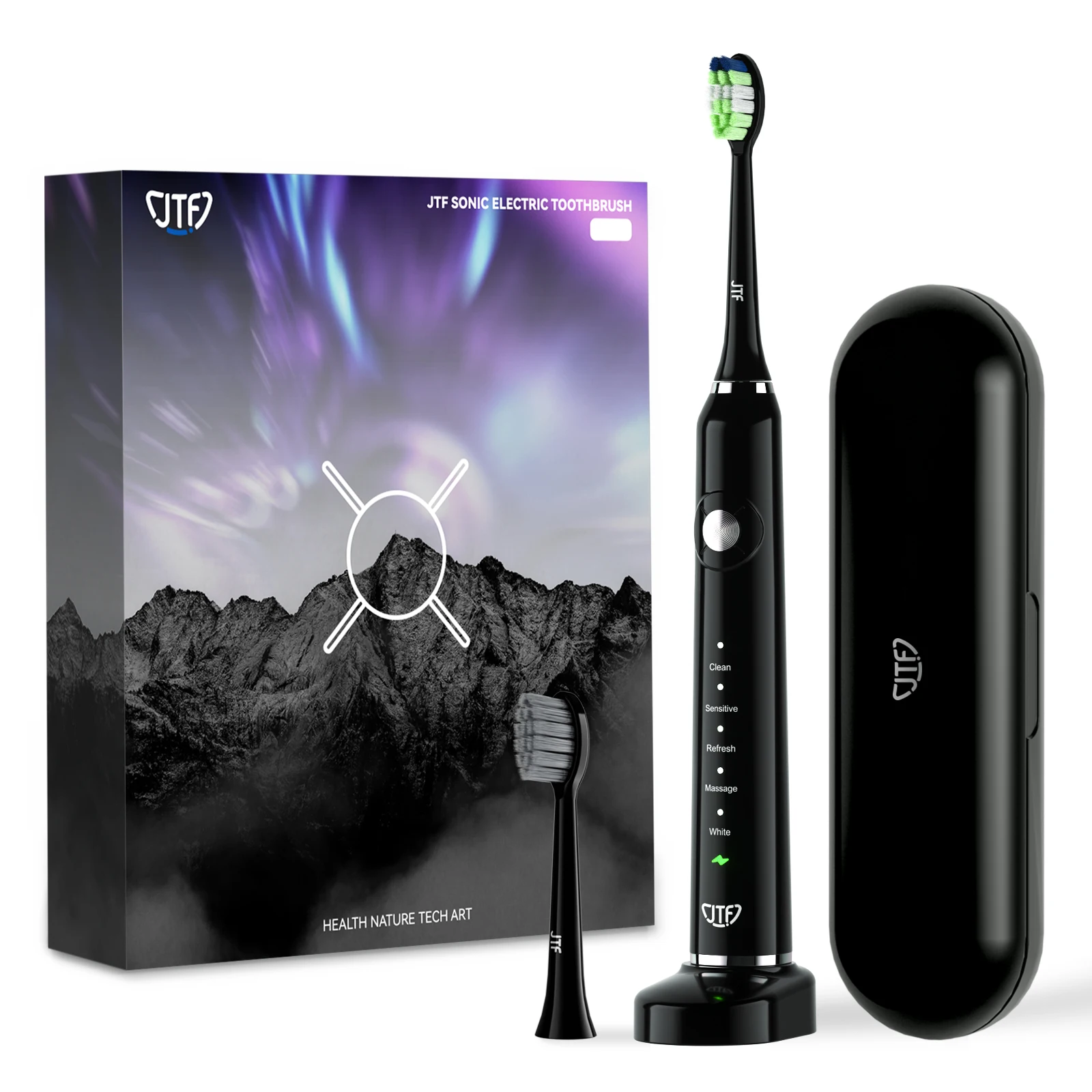 2023 New Premium multi function IPX7 waterproof electric toothbrush head with 2 heads