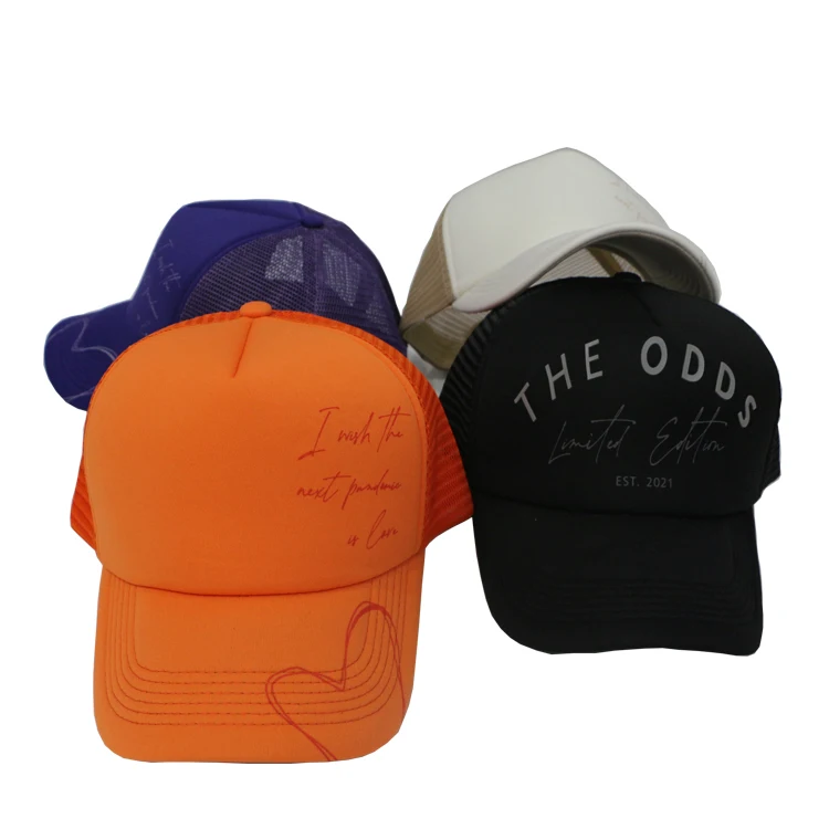 Custom Embroidery/Print Foam Gorra Trucker Cap, Wholesale Blank Puff Mesh custom made Trucker Hats