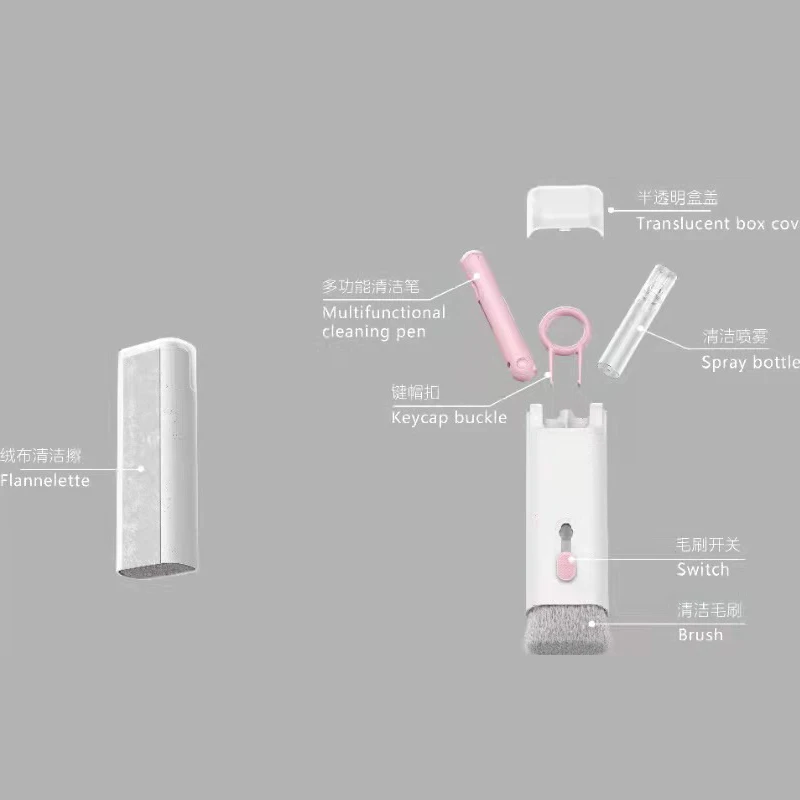 Multifunction 7 in 1Cleaning Brush Kit for Wireless Earbuds Airpods Computer Keyboard Mobile Phones Cleaner Pen Kit for Macbook