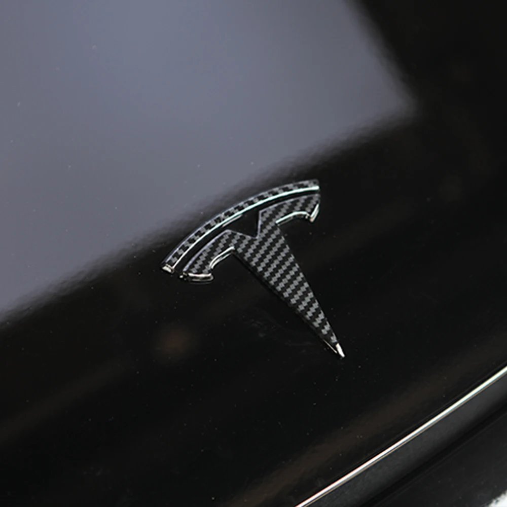 Carbon Fiber Car Decoration Custom Car Logo Sticker For Tesla Model 3