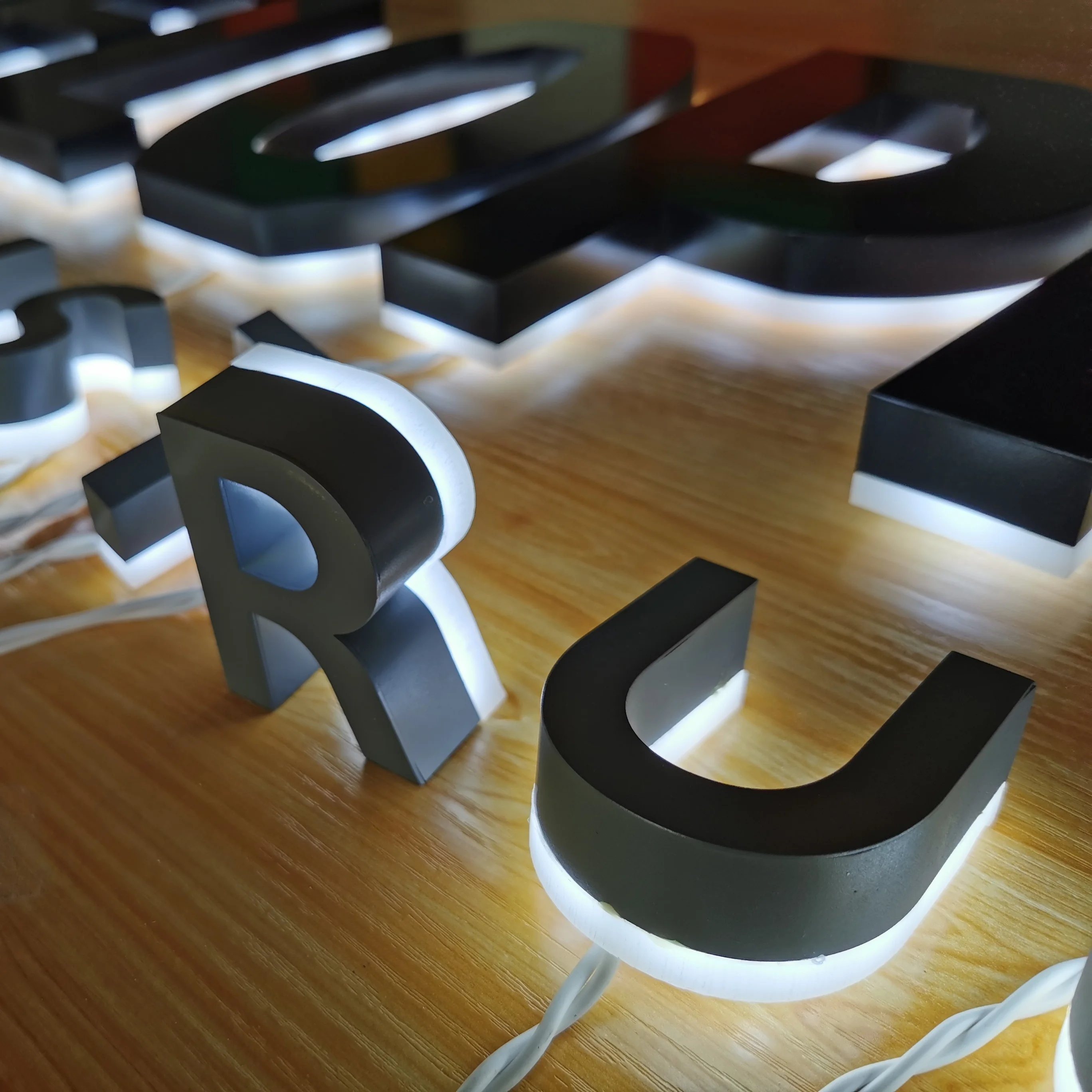 factory Custom Laser Cutting 3d letters wall name shop Signage