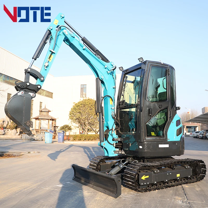 VOTE FREE SHIPPING Mini Excavator 1 Ton 2 Ton EPA Kubota Engine  Digger  Farm Small Excavators 3.5 Machine Prices Mini Excavator