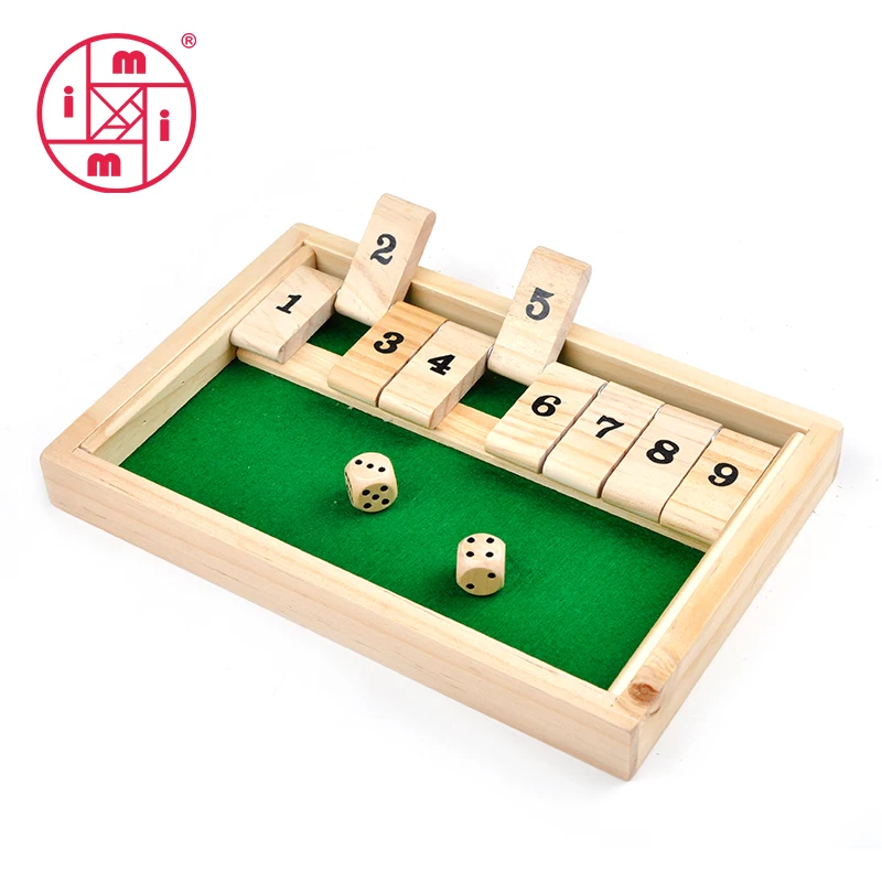 Wooden Early Educational Intelligent board game Shut the Box Game popular Board games for 4 plays