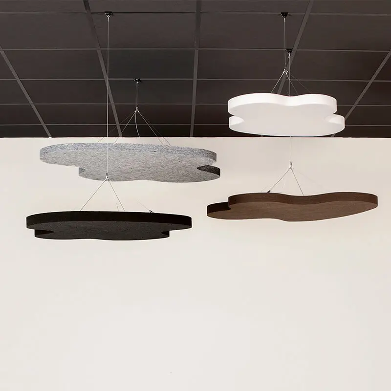 Custom Design Decorative Hanging Acoustic Panels Soundproof Cloud Shaped Suspended Ceiling Acoustic Panels