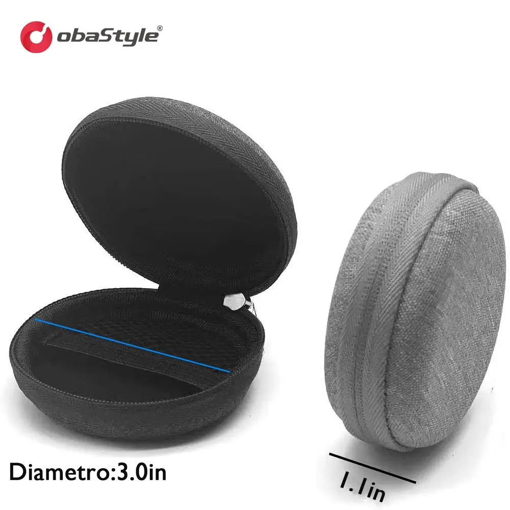 EU Stock shipping Waterproof Portable PU Hard Shell Earphone Case Portable Headphone Organizer Storage Pouch Bag