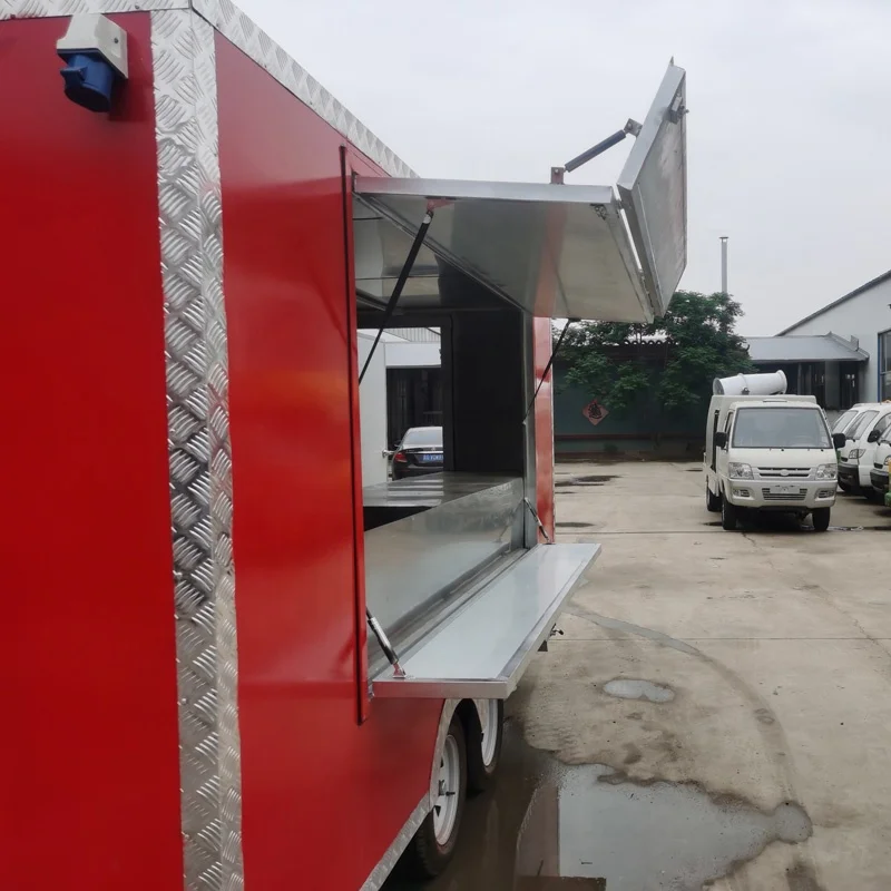 USA Sale Mobile Food Cart Food Truck for Seasoning Plant Fruit Raw Material European Coffee Cart
