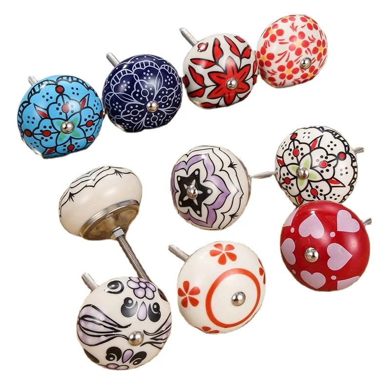 Factory Supplying Furniture Knobs And Handles Door Knobs For Cabinet Kitchen Cabinet Ceramics Pull Knob For Wholesales