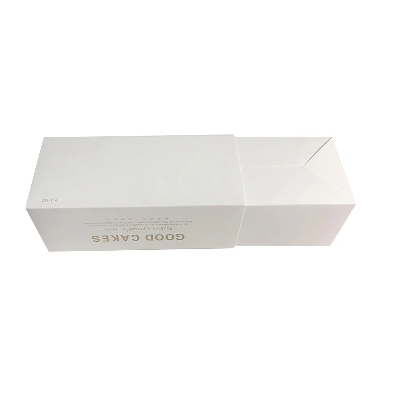 Custom White Cardboard Clear Lid Slide Out Biscuits Dessert Boxes Transparent Window
