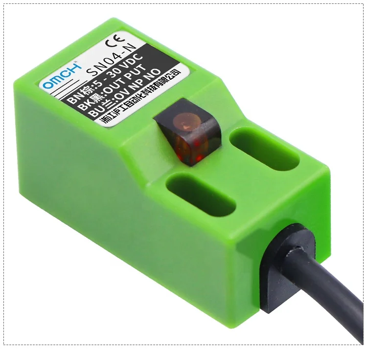 SN04-N Square Metal Proximity Switch Sensor Switch Detection Range 5mm 5-30V NPN NO Inductive Approach Proximity Switch