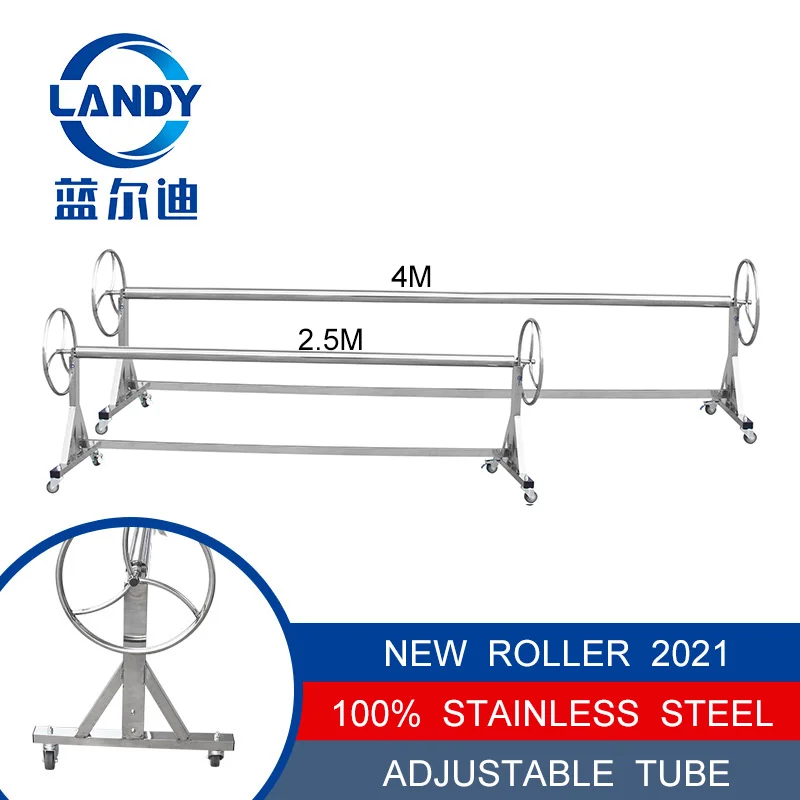 2024 Strong Stainless Steel Swimming Pool Cover Roller Commercial Reel for Adults